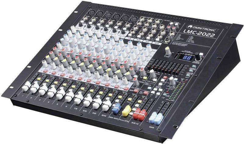 OMNITRONIC Mischpult – 14 Kanäle, USB-Anschluss