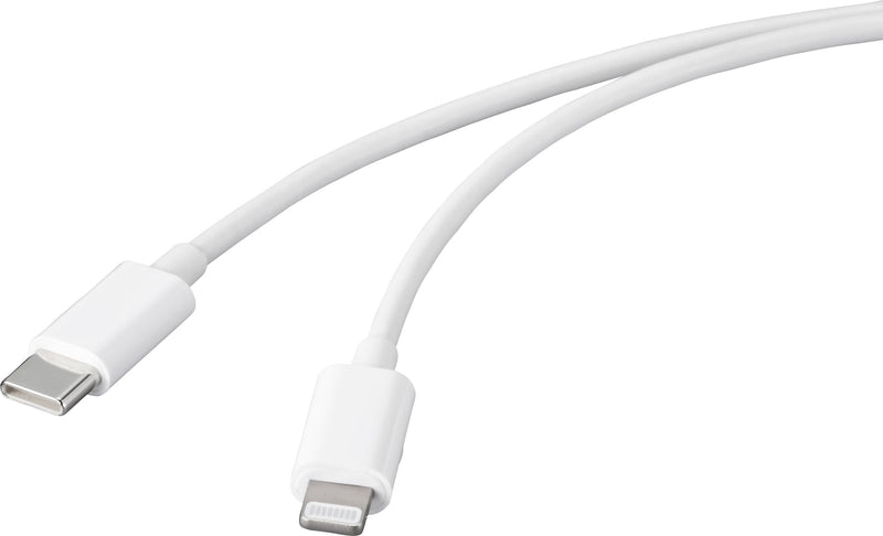 CONRAD USB-Kabel – USB-C zu Lightning, 1 m, Weiß