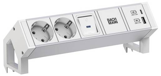 Bachmann DESK2 Steckdosenleiste – USB-Anschlüsse, Tischmontage