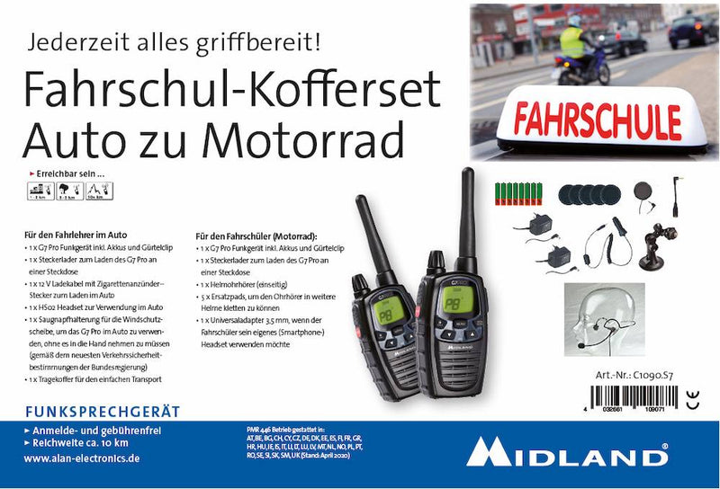 Midland Handfunkgerät-Set – Ideal für Fahrschulen und Kommunikation