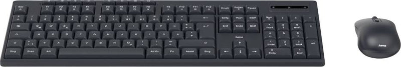 HAMA Kabellose Tastatur und Maus – Ideal fürs Heimbüro, 8 Mediatasten