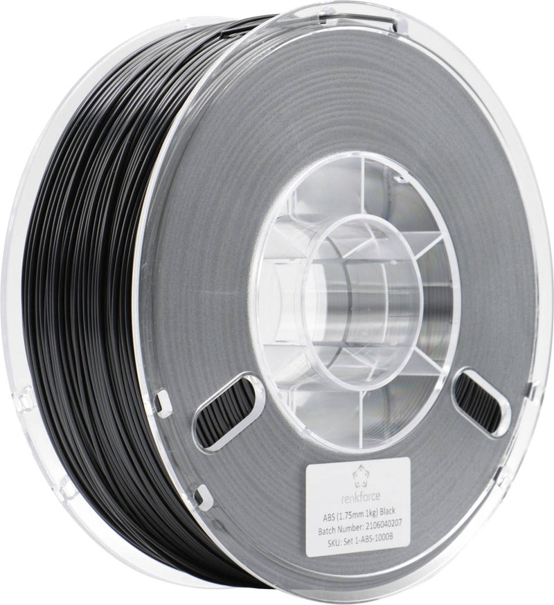 CONRAD 3D-Druck Filament – ABS, 1.75 mm, Schwarz, 1 kg