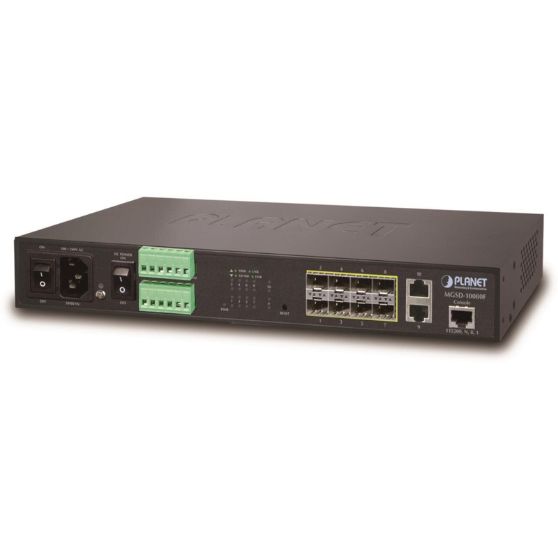 Planet Technology 8-Port Switch – Gigabit Ethernet, Rack-montierbar