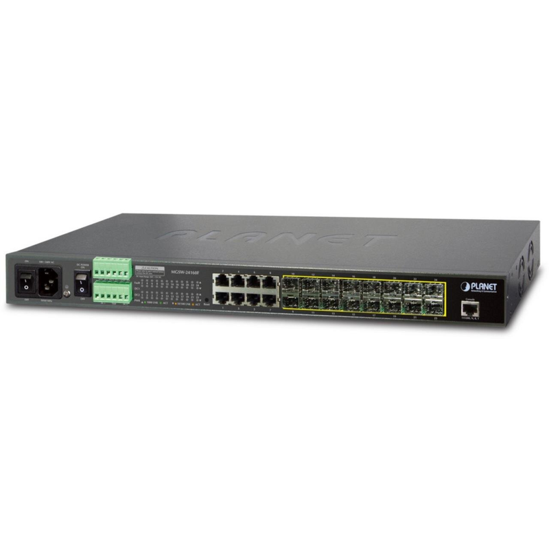 Planet Technology Managed Switch – 24 Anschlüsse, Rack-montierbar