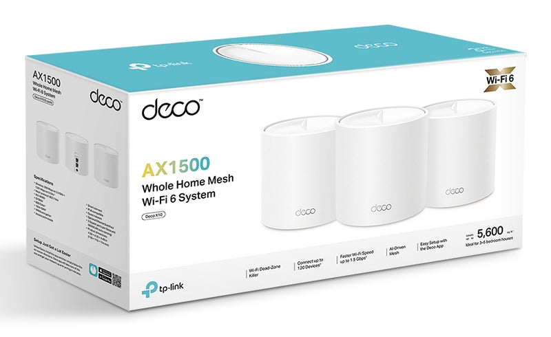 TP-Link Deco X1500 Mesh-System – WLAN-Abdeckung bis 520 m²