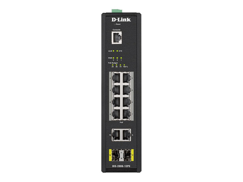 D-Link 12-Port Gigabit Switch – PoE+ für Industrieumgebungen