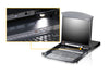 Aten KVM Switch – 16 Ports, integrierter 19" LCD-Bildschirm