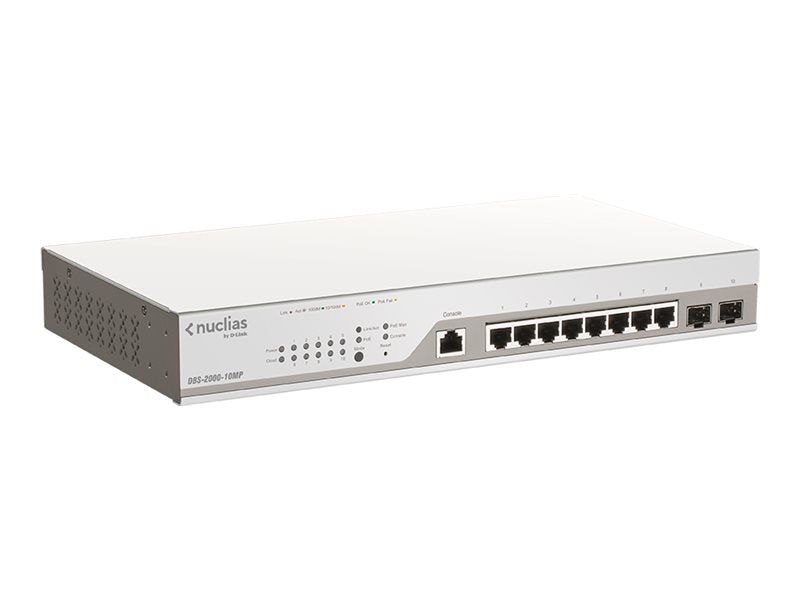 D-Link 10-Port Gigabit Switch – Cloud-Verwaltung, PoE+ Unterstützung
