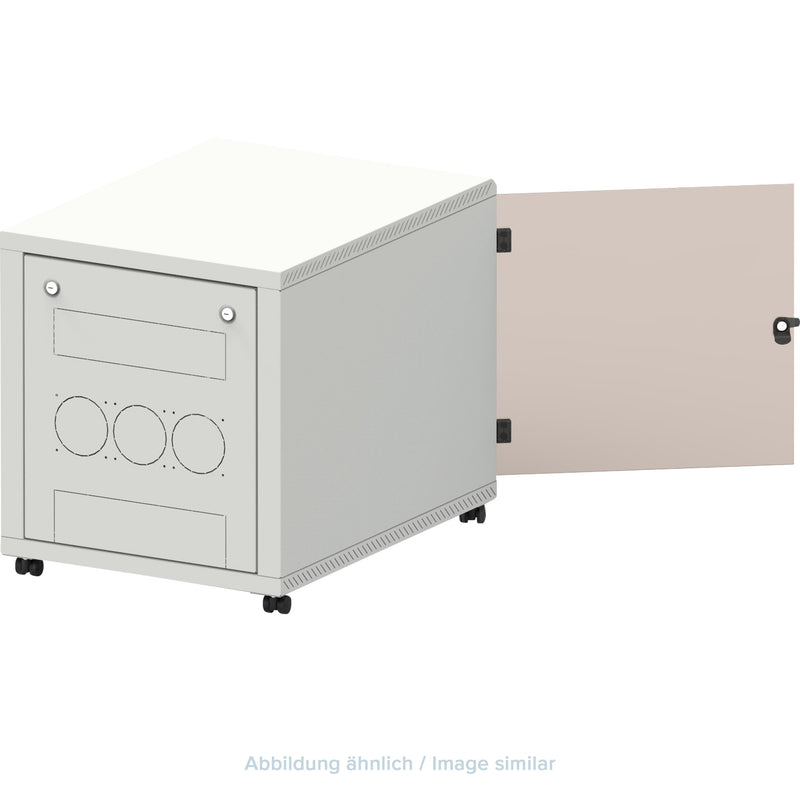 Triton 19" Rollenschrank – 12HE, Glastür für Netzwerke