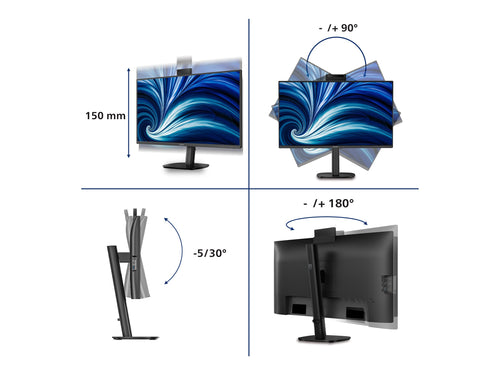 Philips 27" LED-Monitor – 2K-Auflösung, integrierte Lautsprecher