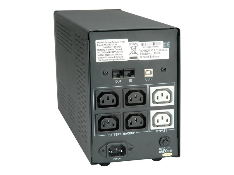 ROLINE DesignSecure USV – 2000 VA, 6 Anschlüsse