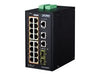 Planet Technology 16-Port PoE Switch – Gigabit, für DIN-Schiene