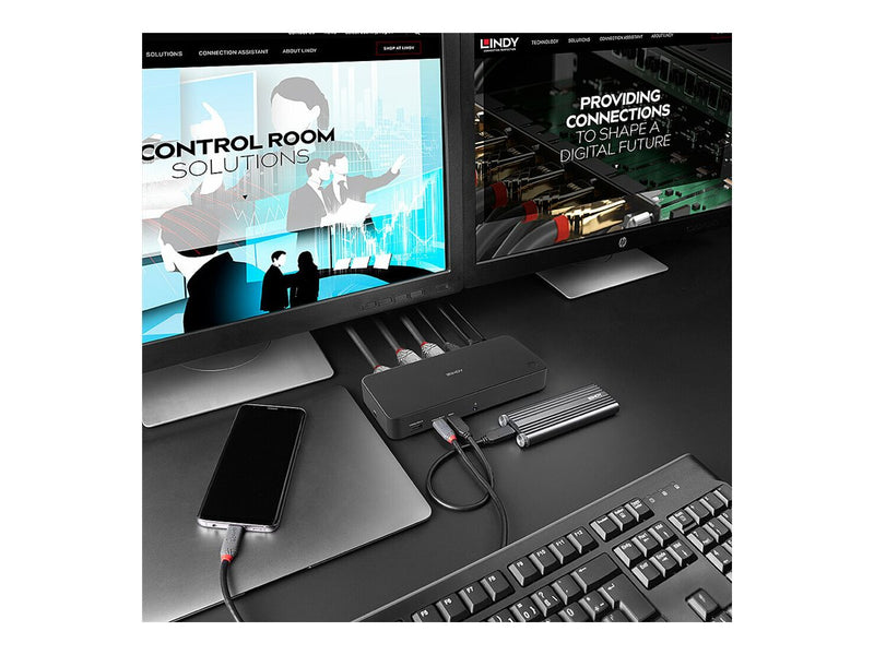 Lindy Docking Station – Für 3 Bildschirme, USB-C & HDMI
