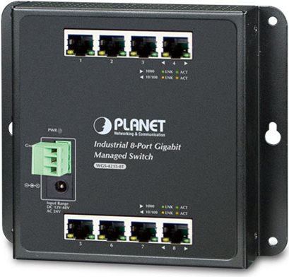 Planet Technology 8-Port Switch – Wandmontage, verwaltet