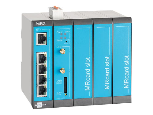INSYS MRX5 LTE-Router – 5-Port-Switch, DIN-Schiene montierbar