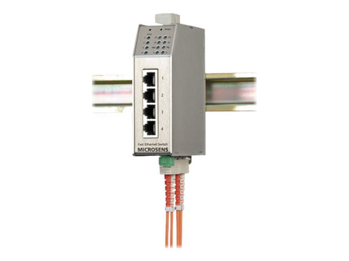 MICROSENS Netzwerkswitch – 6 Anschlüsse, Ring-Redundanz