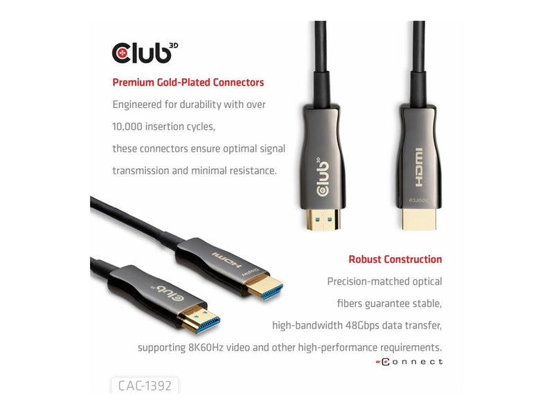 Club3D HDMI-Kabel – 8K, 30 Meter, für gestochen scharfe Bilder