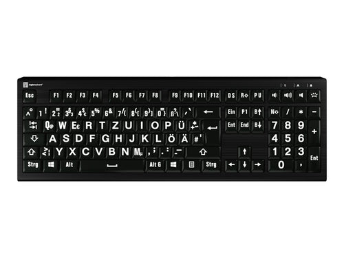 LOGIC-KEYBOARD XL-Tastatur – Große Tasten, Deutsch QWERTZ