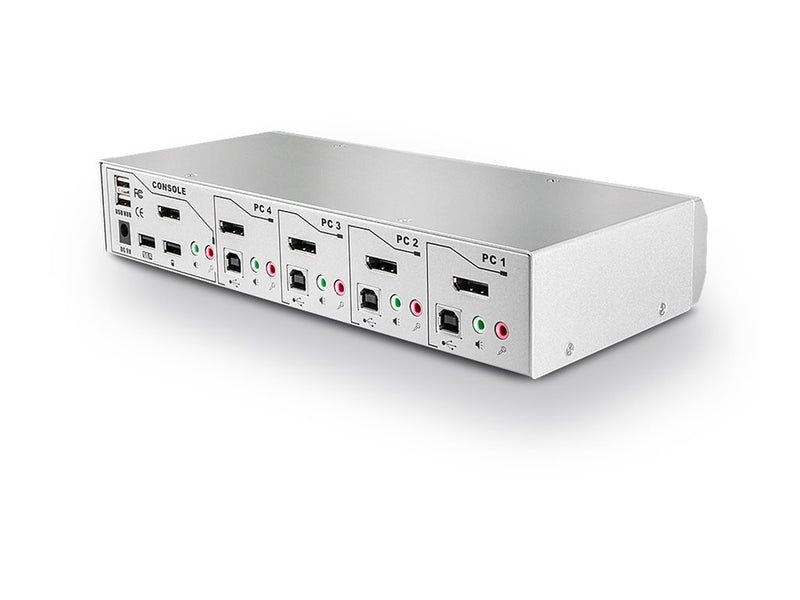 Lindy KVM Switch – 4 PCs, 4K-Auflösung, USB-Anschlüsse