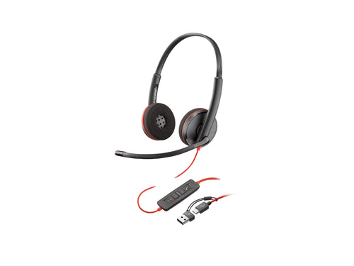 HP Poly Blackwire 3225 Headset – USB-Anschluss, Stereo-Sound