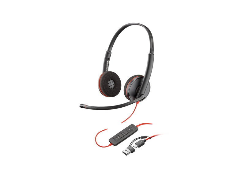 HP Poly Blackwire 3225 Headset – USB-Anschluss, Stereo-Sound