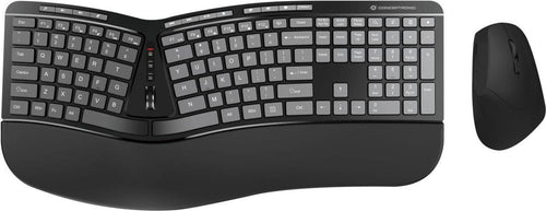 CONCEPTRONIC Kabelloses Tastatur-Maus-Set – Ergonomisch, US-Layout