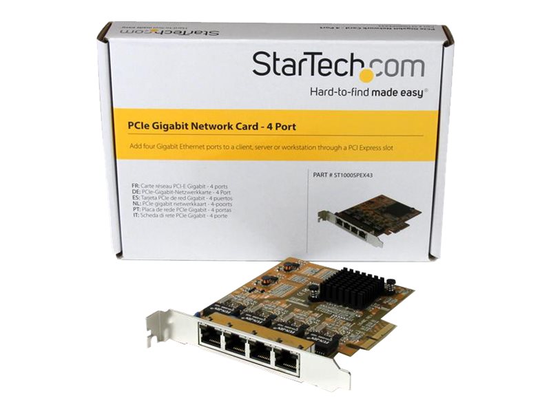 Startech.com Netzwerkkarte – 4 Gigabit-Anschlüsse, PCI Express