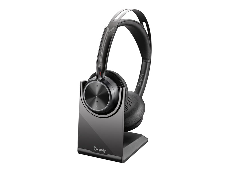 HP Poly Voyager Focus 2 – Kabelloses USB-C-Headset mit Ladestation