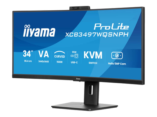 Iiyama 34" Curved Monitor – 2K-Auflösung, USB-C-Anschluss