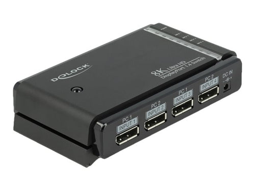 Delock DisplayPort Switch – 8K Unterstützung, 2 PCs auf 2 Monitore