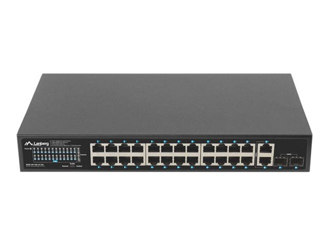 Lanberg Netzwerk-Switch – 24 Anschlüsse, PoE+, Rackmontage