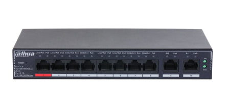 Dahua Netzwerk-Switch – 10 Ports, Gigabit Ethernet, PoE-fähig