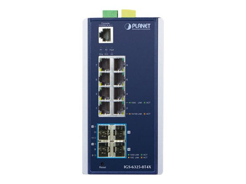 Planet Technology Netzwerk-Switch – 12 Ports, für DIN-Schiene