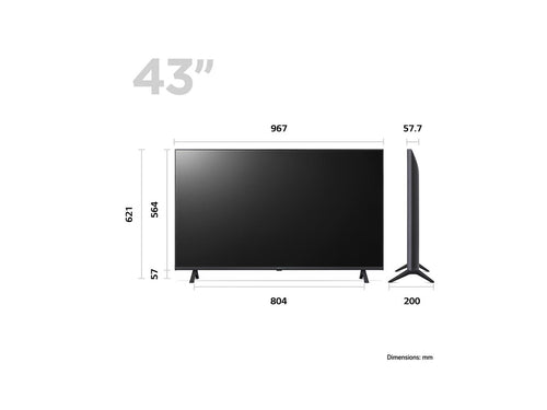 LG 43" Smart-TV – UHD-Display, webOS für einfache Bedienung