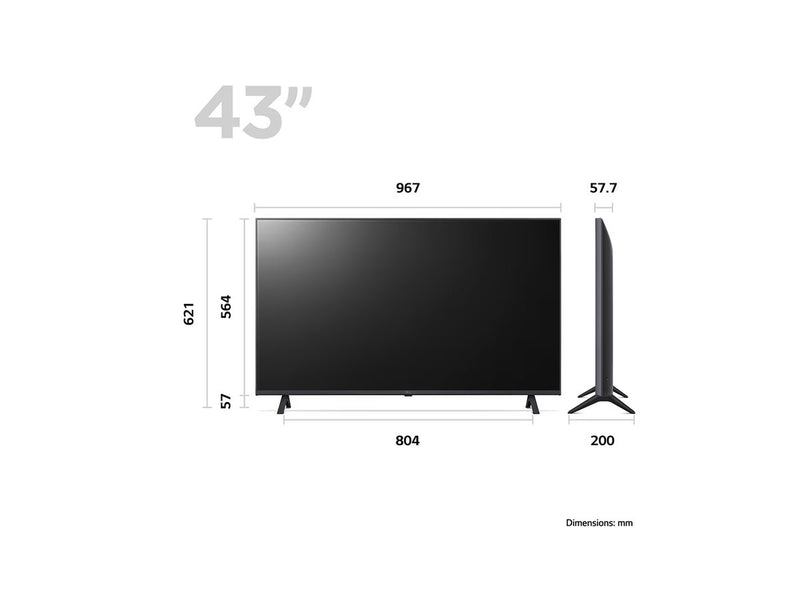 LG 43" Smart-TV – UHD-Display, webOS für einfache Bedienung