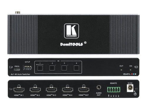 Kramer HDMI Auto Switcher – 4K HDR, 4 Eingänge