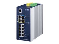 PLANET Switch – 12 Ports, für Wand- und DIN-Schienenmontage