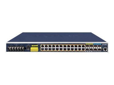 PLANET Switch – 28 Anschlüsse, PoE+ für Rack-Montage
