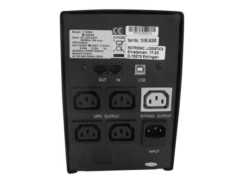 VALUE Line-Interactive USV – 720 Watt, USB-Anschluss