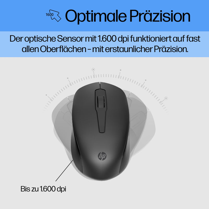 HP Wireless Tastatur und Maus Set – Kabellos, mit Nummernblock