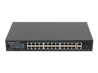 Lanberg Netzwerk-Switch – 24 Anschlüsse, PoE+, Rackmontage