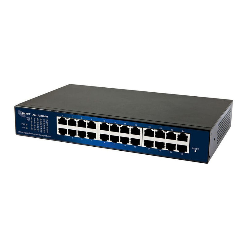 ALLNET Netzwerk-Switch – 24 Ports, lüfterlos für leisen Betrieb