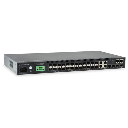 LEVELONE Netzwerk-Switch – 28 Anschlüsse, Rack-montierbar