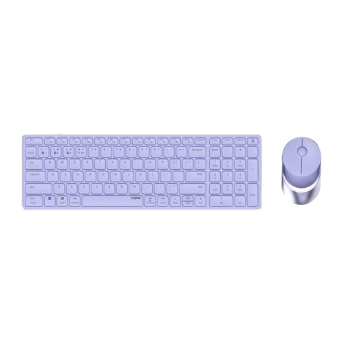 RAPOO 9750M Kabelloses Set – Deutsche QWERTZ-Tastatur, Lila