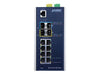 PLANET Switch – 12 Ports, für Wand- und DIN-Schienenmontage