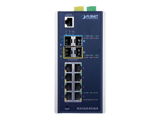 PLANET Switch – 12 Ports, für Wand- und DIN-Schienenmontage
