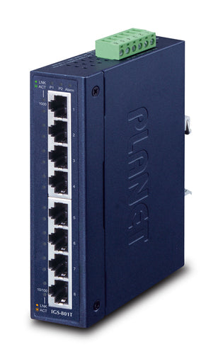 Planet Technology Gigabit Switch – 8 Ports, für DIN-Schiene