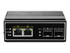 LevelOne 4-Port Gigabit Switch – PoE, für DIN-Schiene
