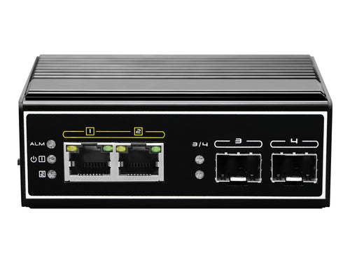 LevelOne 4-Port Gigabit Switch – PoE, für DIN-Schiene