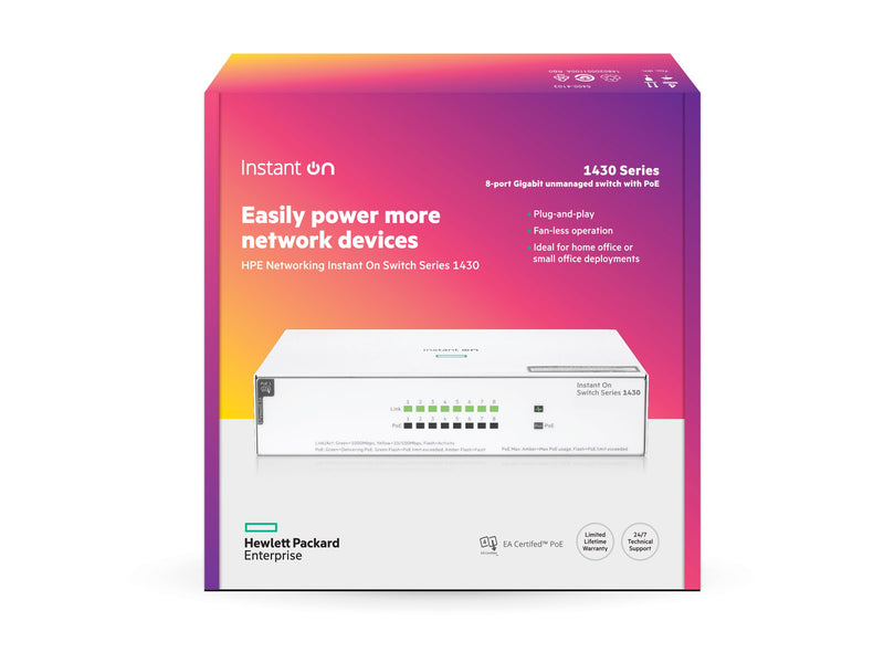 HP Enterprise 8-Port Switch – Gigabit Ethernet, PoE-Unterstützung